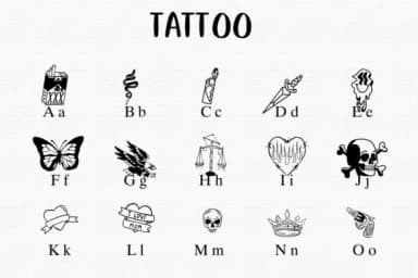 Tattoo by Nongyao — Dingbats Font — thumbnail 2