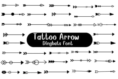 Tattoo Arrow by Nongyao — Dingbats Font — thumbnail 1