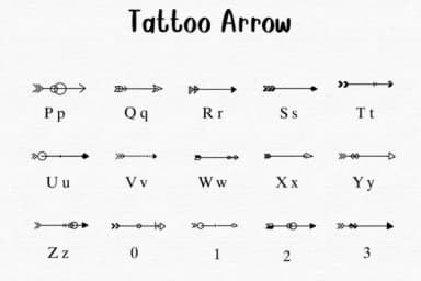 Tattoo Arrow by Nongyao — Dingbats Font — thumbnail 3