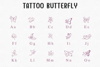 Tattoo Butterfly by Sontaya — Dingbats Font — thumbnail 2