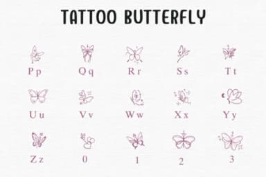 Tattoo Butterfly by Sontaya — Dingbats Font — thumbnail 3