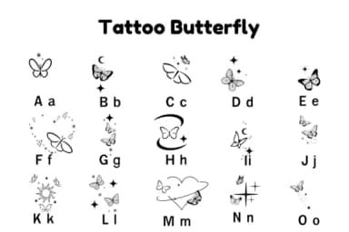 Tattoo Butterfly by Nun Sukhwan — Dingbats Font — thumbnail 5