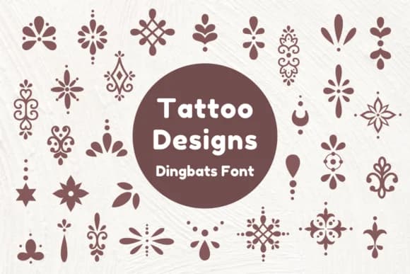 Tattoo Designs by Nun Sukhwan — Dingbats Font