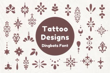 Tattoo Designs by Nun Sukhwan — Dingbats Font — thumbnail 1