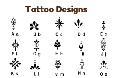 Tattoo Designs by Nun Sukhwan — Dingbats Font — thumbnail 5