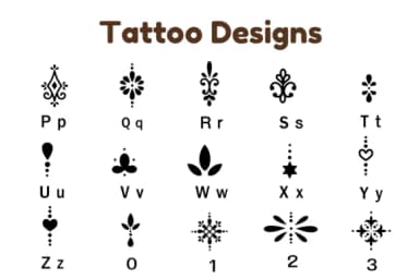Tattoo Designs by Nun Sukhwan — Dingbats Font — thumbnail 6