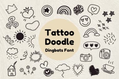 Tattoo Doodle by Nun Sukhwan — Dingbats Font — thumbnail 1