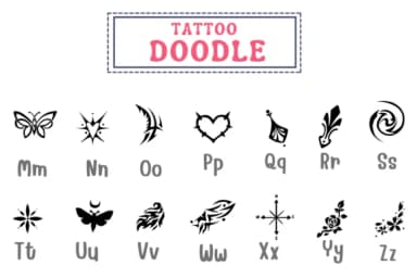 Tattoo Doodle by PraewDesigns — Dingbats Font — thumbnail 3
