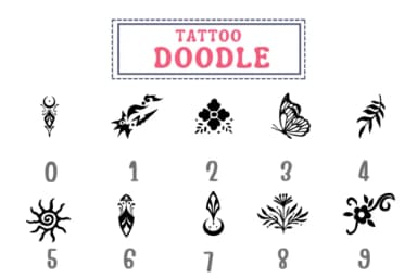 Tattoo Doodle by PraewDesigns — Dingbats Font — thumbnail 4