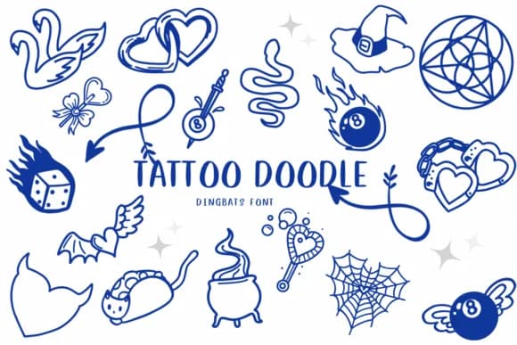 Tattoo Doodle by CHANOK — Dingbats Font