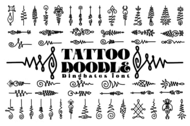 Tattoo Doodle by Chonada — Dingbats Font — thumbnail 1