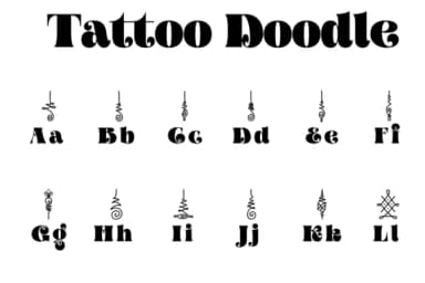 Tattoo Doodle by Chonada — Dingbats Font — thumbnail 2