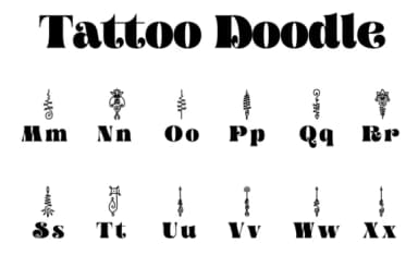 Tattoo Doodle by Chonada — Dingbats Font — thumbnail 3
