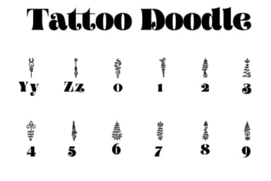 Tattoo Doodle by Chonada — Dingbats Font — thumbnail 4