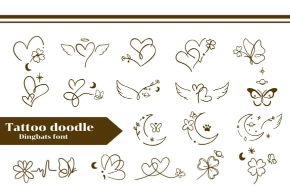 Tattoo Doodles by Apiwat Type — Dingbats Font