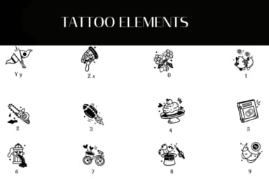 Tattoo Elements by Heartcraft Atelier — Dingbats Font — thumbnail 4