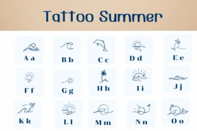 Tattoo Summer by Ketsarin — Dingbats Font — thumbnail 2