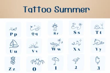 Tattoo Summer by Ketsarin — Dingbats Font — thumbnail 3