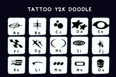 Tattoo Y2k Doodle by Bee Piyanuch — Dingbats Font — thumbnail 2