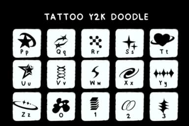 Tattoo Y2k Doodle by Bee Piyanuch — Dingbats Font — thumbnail 3