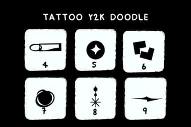 Tattoo Y2k Doodle by Bee Piyanuch — Dingbats Font — thumbnail 4