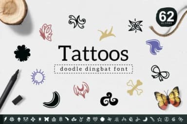 Tattoos by YandiDesigns — Dingbats Font — thumbnail 1