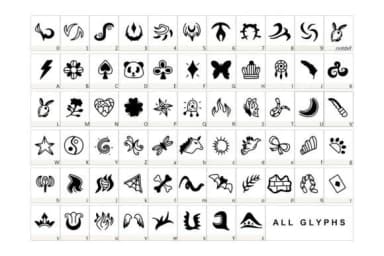 Tattoos by YandiDesigns — Dingbats Font — thumbnail 2