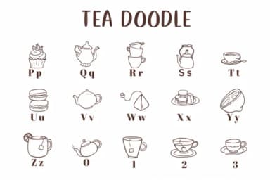 Tea Doodle by CHANOK — Dingbats Font — thumbnail 3