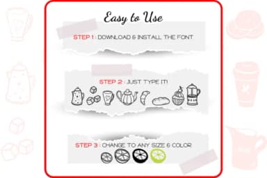 Tea Time by WADLEN — Dingbats Font — thumbnail 4