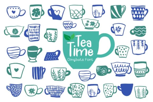 Tea Time by Pui Art — Dingbats Font