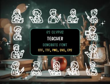 Teacher by Distiny4919 — Dingbats Font — thumbnail 1