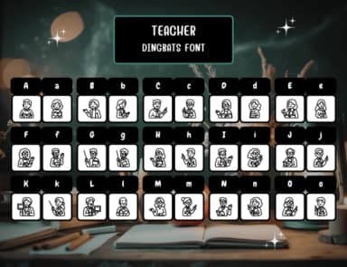 Teacher by Distiny4919 — Dingbats Font — thumbnail 2