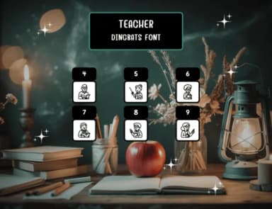 Teacher by Distiny4919 — Dingbats Font — thumbnail 4