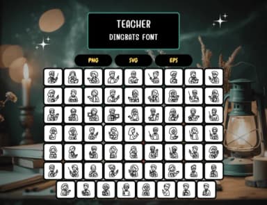 Teacher by Distiny4919 — Dingbats Font — thumbnail 5