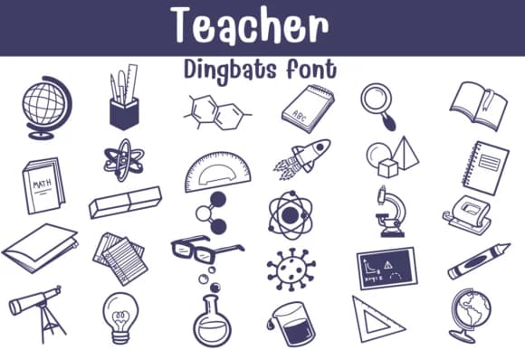 Teacher by Sontaya — Dingbats Font