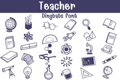 Teacher by Sontaya — Dingbats Font — thumbnail 1