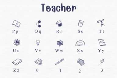 Teacher by Sontaya — Dingbats Font — thumbnail 3