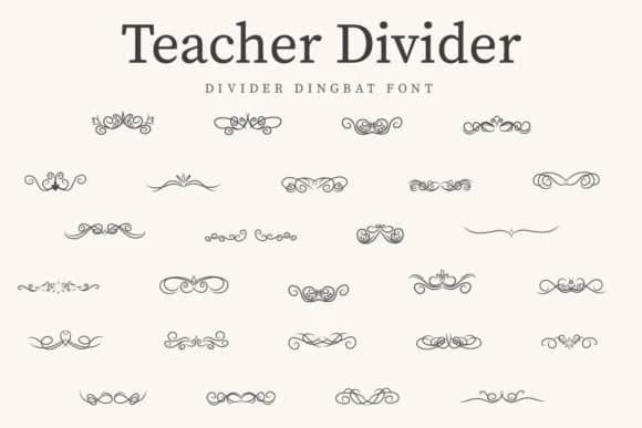 Teacher Divider by CraftedType Studio — Dingbats Font