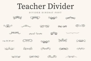 Teacher Divider by CraftedType Studio — Dingbats Font — thumbnail 1