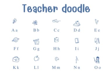 Teacher Doodle by Sontaya — Dingbats Font — thumbnail 2