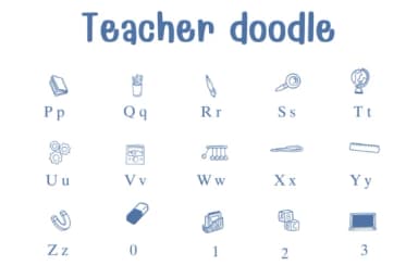 Teacher Doodle by Sontaya — Dingbats Font — thumbnail 3