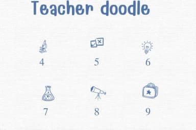 Teacher Doodle by Sontaya — Dingbats Font — thumbnail 4