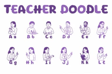 Teacher Doodle by Chonada — Dingbats Font — thumbnail 2