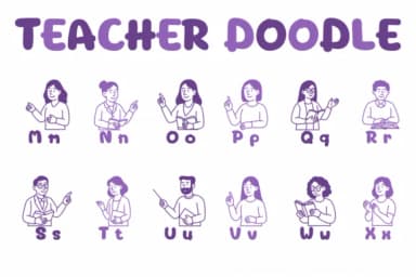 Teacher Doodle by Chonada — Dingbats Font — thumbnail 3