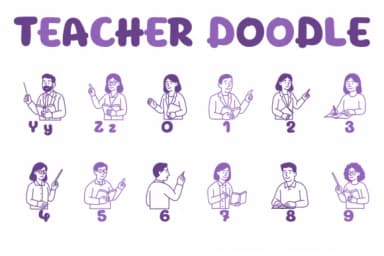 Teacher Doodle by Chonada — Dingbats Font — thumbnail 4