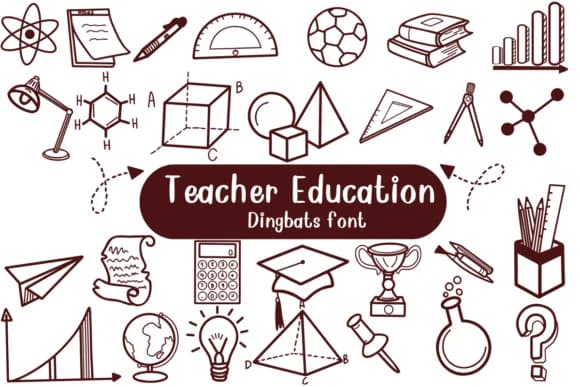 Teacher Education by Nongyao — Dingbats Font
