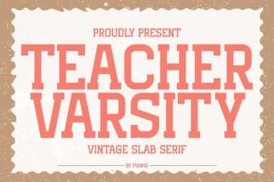 Teacher Varsity by Pian45 — Slab Serif Font — thumbnail 1