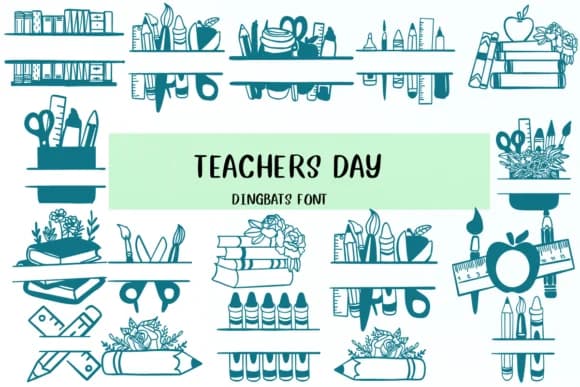 Teachers Day by Nongyao — Dingbats Font