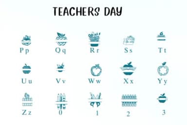 Teachers Day by Nongyao — Dingbats Font — thumbnail 3