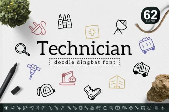 Technician by YandiDesigns — Dingbats Font